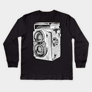 Vintage camera photographer photography Kids Long Sleeve T-Shirt